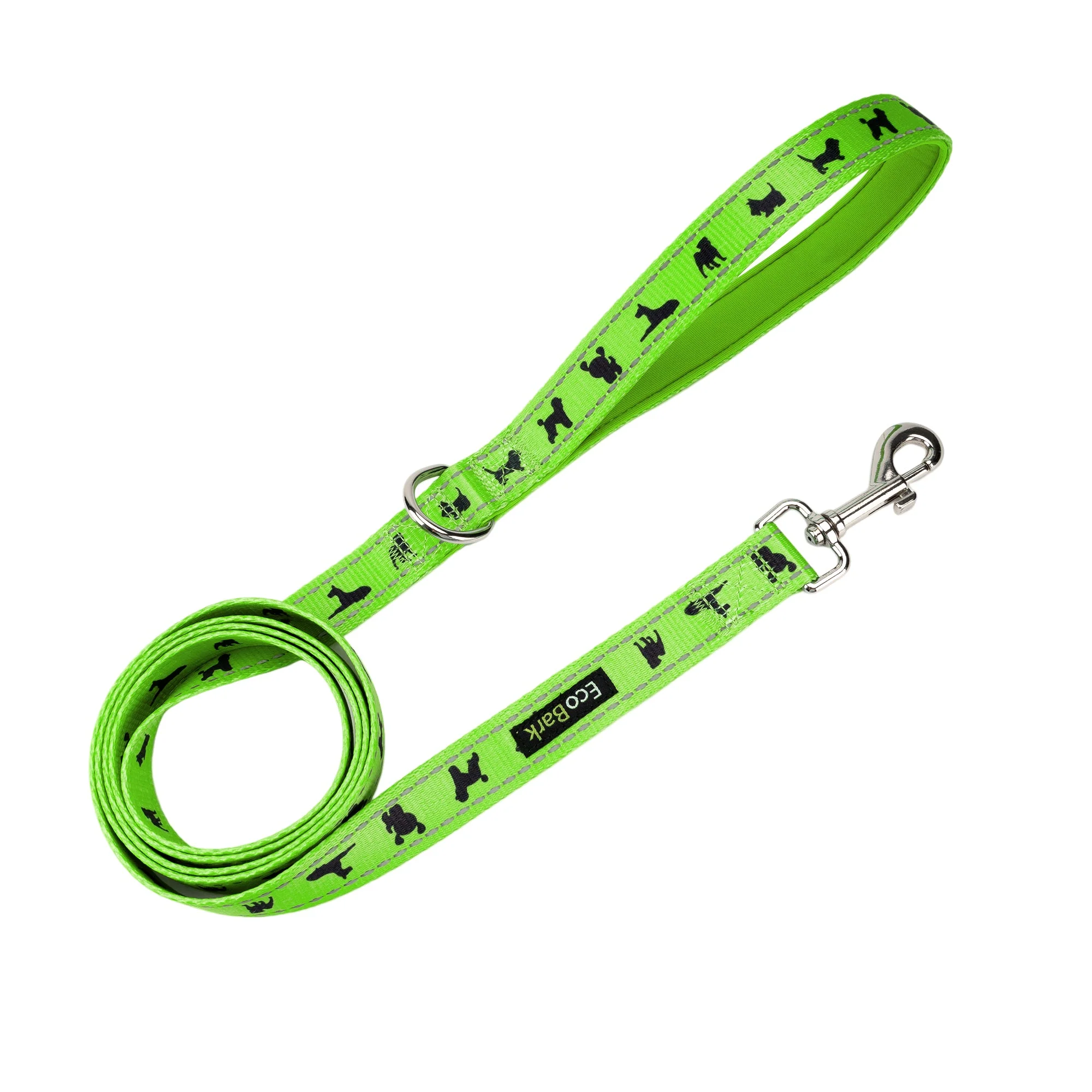 EcoBark Lime Green Dog Leash- Padded Comfort Grip Leash - 4ft, 5ft, and 6ft Dog Leash for Small and Medium Dogs - Image 4