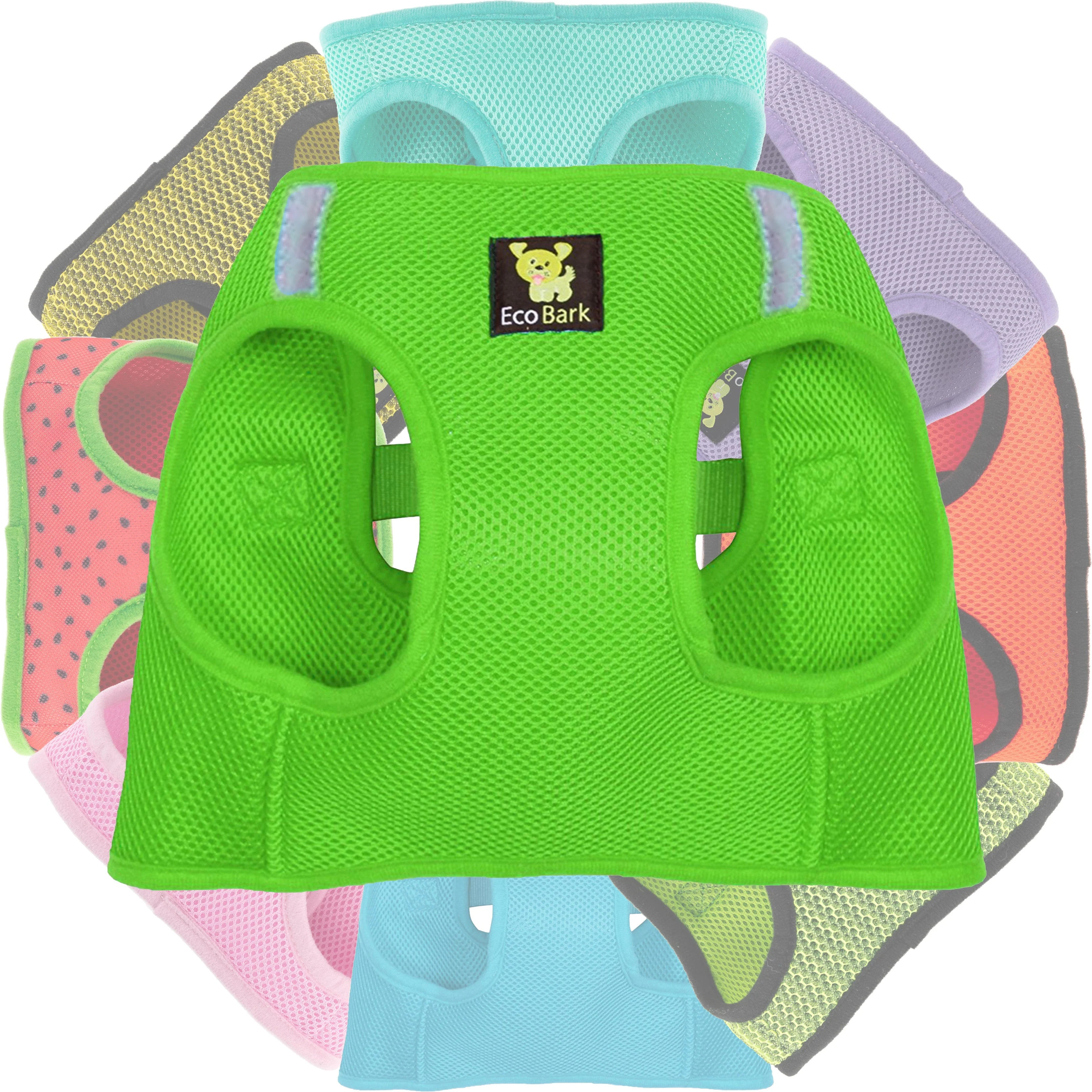 EcoBark Lime Green Step In Dog Harness - Reflective Soft Mesh Harness for Teacup, Small Dogs and Puppies - Image 6