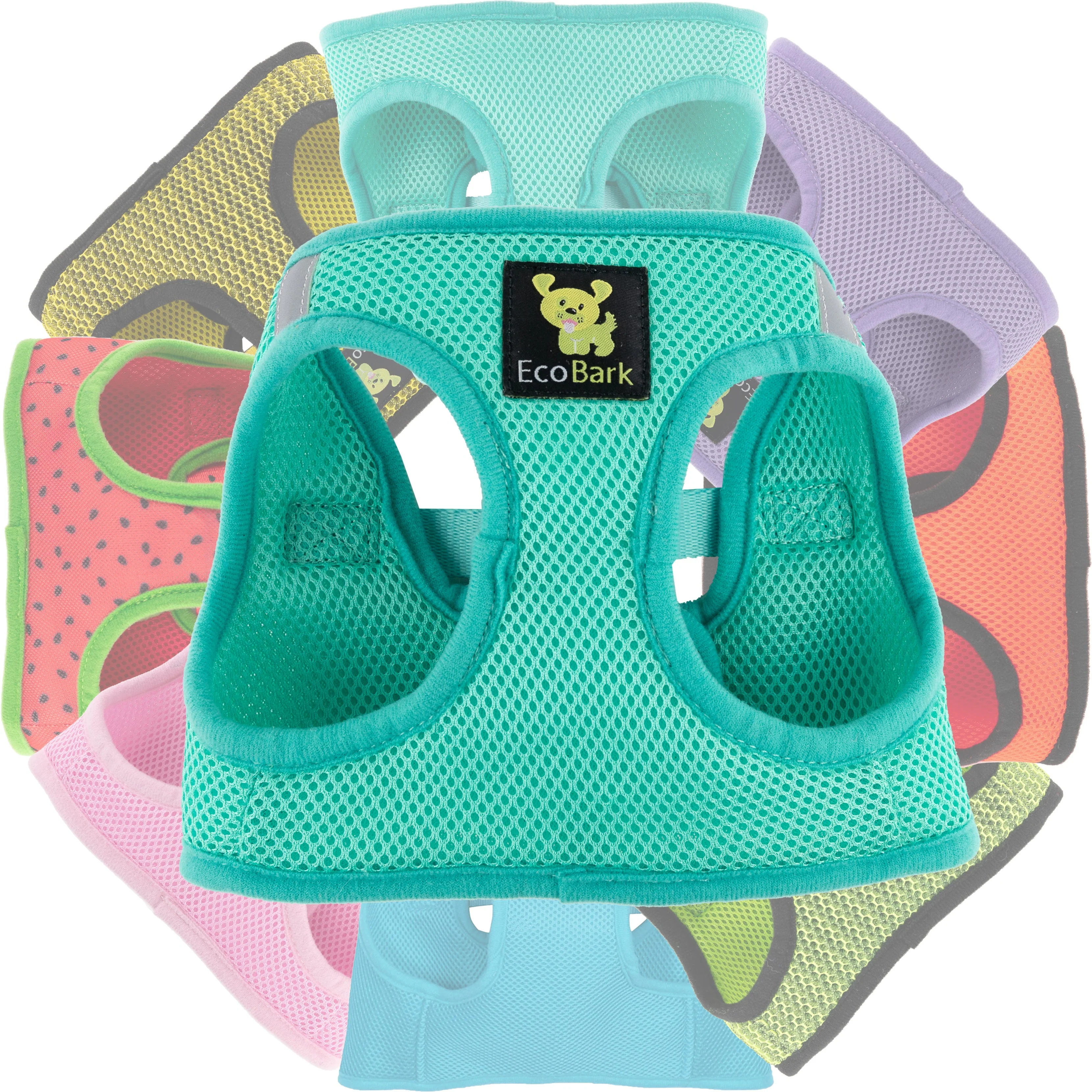 EcoBark Mint Turquoise Step In Dog Harness - Rapid Fastener Reflective Soft Mesh Vest Halter for Puppies and Small Dogs - Image 8