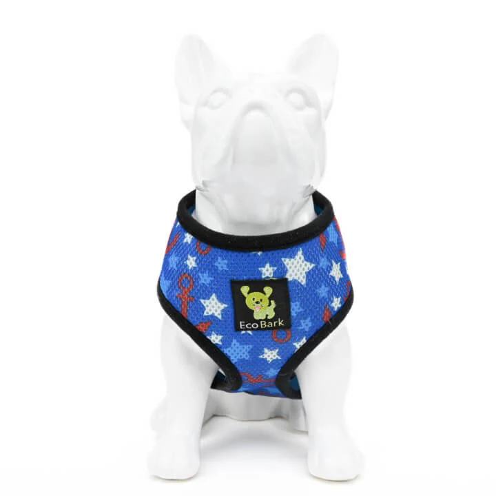 EcoBark Nautical Dog Harness - Over-the-Head Soft Mesh Vest Halter for Small to Medium Dogs - Image 2
