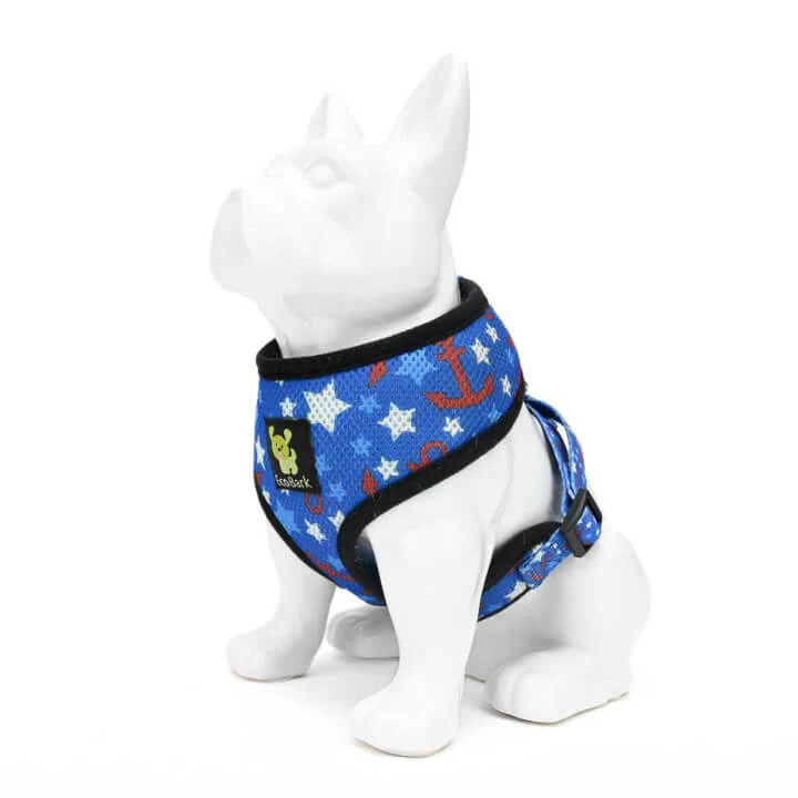 EcoBark Nautical Dog Harness - Over-the-Head Soft Mesh Vest Halter for Small to Medium Dogs - Image 3