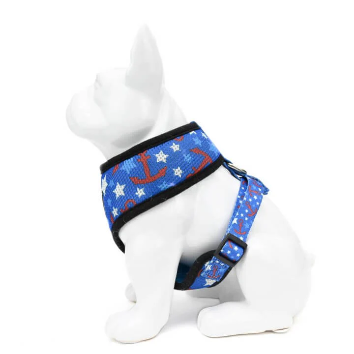 EcoBark Nautical Dog Harness - Over-the-Head Soft Mesh Vest Halter for Small to Medium Dogs - Image 4