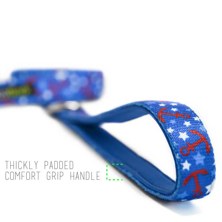 EcoBark Nautical Dog Leash-Padded Comfort Grip Leash - 5ft Leash for Small and Medium Dogs - Image 4