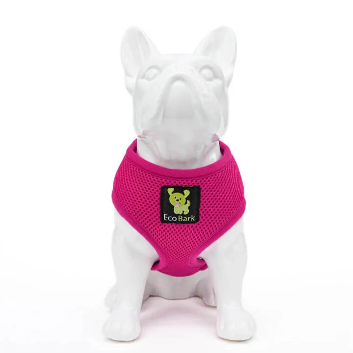 EcoBark Pink Dog Harness - Over-the-Head Soft Mesh Dog Vest Halter for Small to Medium Dogs and Puppies - Image 2