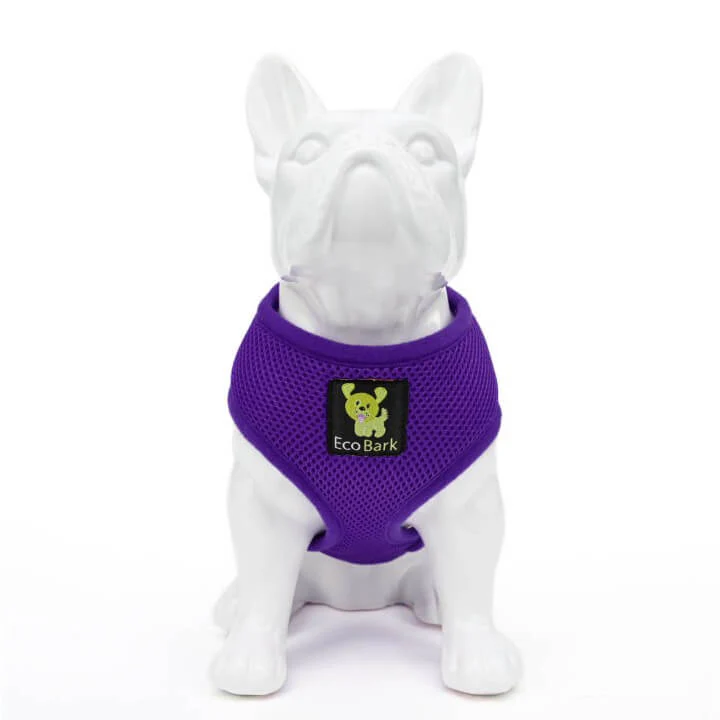 EcoBark Purple Dog Harness - Over-the-Head Soft Mesh Dog Vest Halter for Small to Medium Dogs and Puppies - Image 2