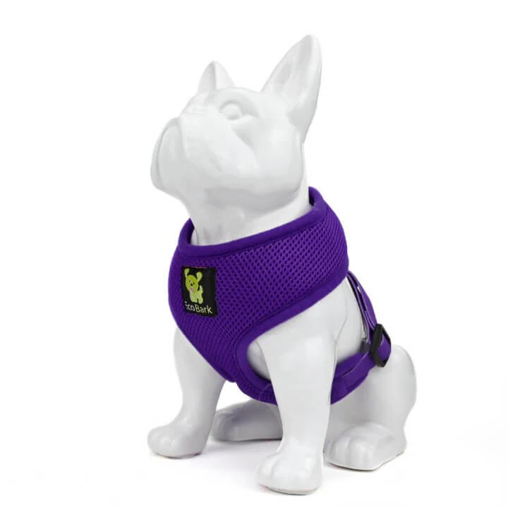 EcoBark Purple Dog Harness - Over-the-Head Soft Mesh Dog Vest Halter for Small to Medium Dogs and Puppies - Image 3