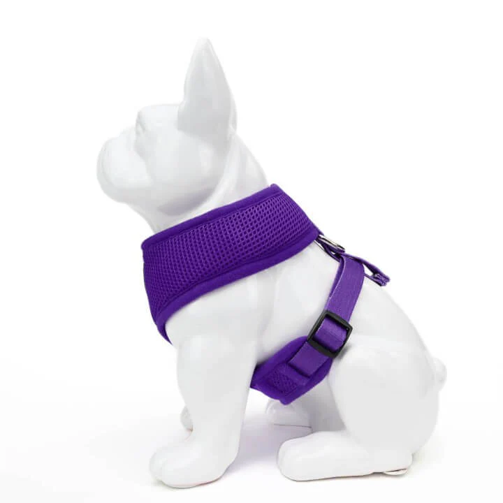 EcoBark Purple Dog Harness - Over-the-Head Soft Mesh Dog Vest Halter for Small to Medium Dogs and Puppies - Image 4