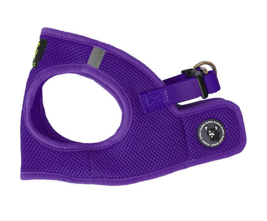 EcoBark Purple Step In Dog Harness - Rapid Fastener Reflective Soft Mesh Dog Vest Halter for Small Dogs and Puppies - Image 6