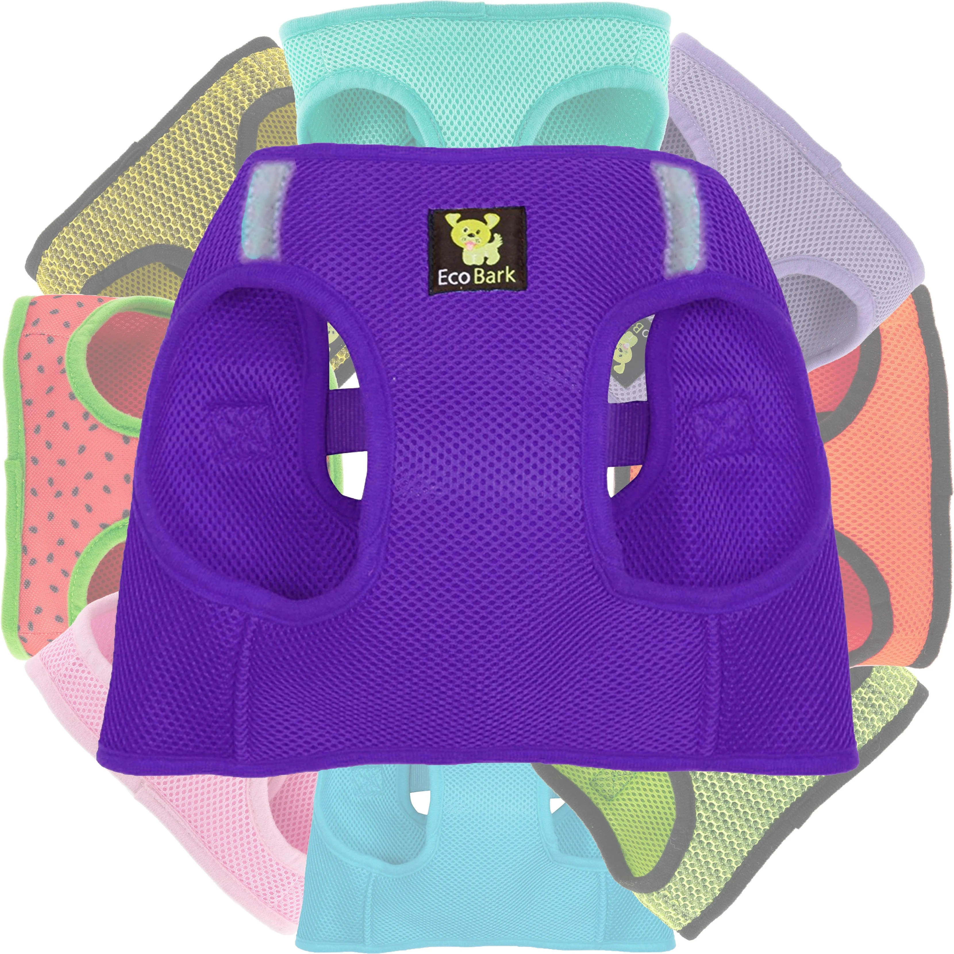 EcoBark Purple Step In Dog Harness - Rapid Fastener Reflective Soft Mesh Dog Vest Halter for Small Dogs and Puppies - Image 7