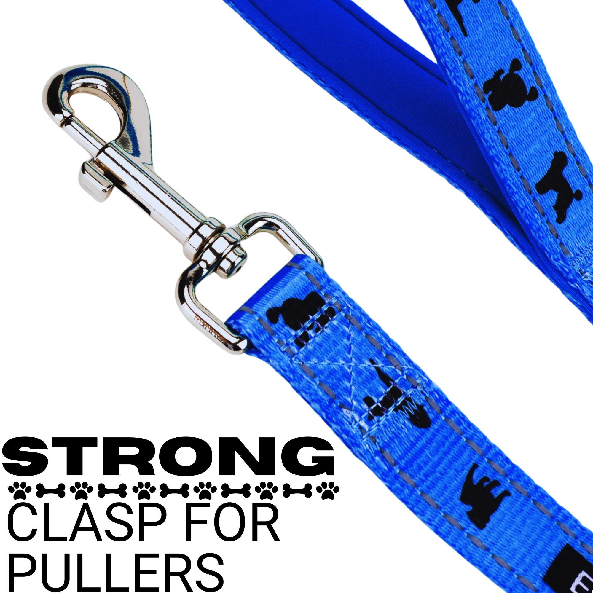 EcoBark Royal Blue Dog Leash- Padded Comfort Grip Leash - 4ft, 5ft, and 6ft Leash for Small and Medium Dogs - Image 4