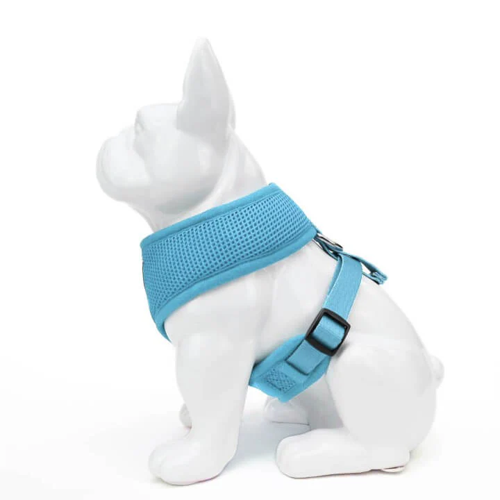 EcoBark Sky Blue Dog Harness - Over-the-Head Soft Mesh Dog Vest Halter for Small to Medium Dogs and Puppies - Image 5