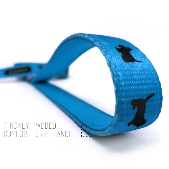 EcoBark Sky Blue Dog Leash- Padded Comfort Grip Padded Leash Dog Pattern - 4 Foot, 5 Foot, 6 Foot Leash for Small and Medium Dogs - Image 8