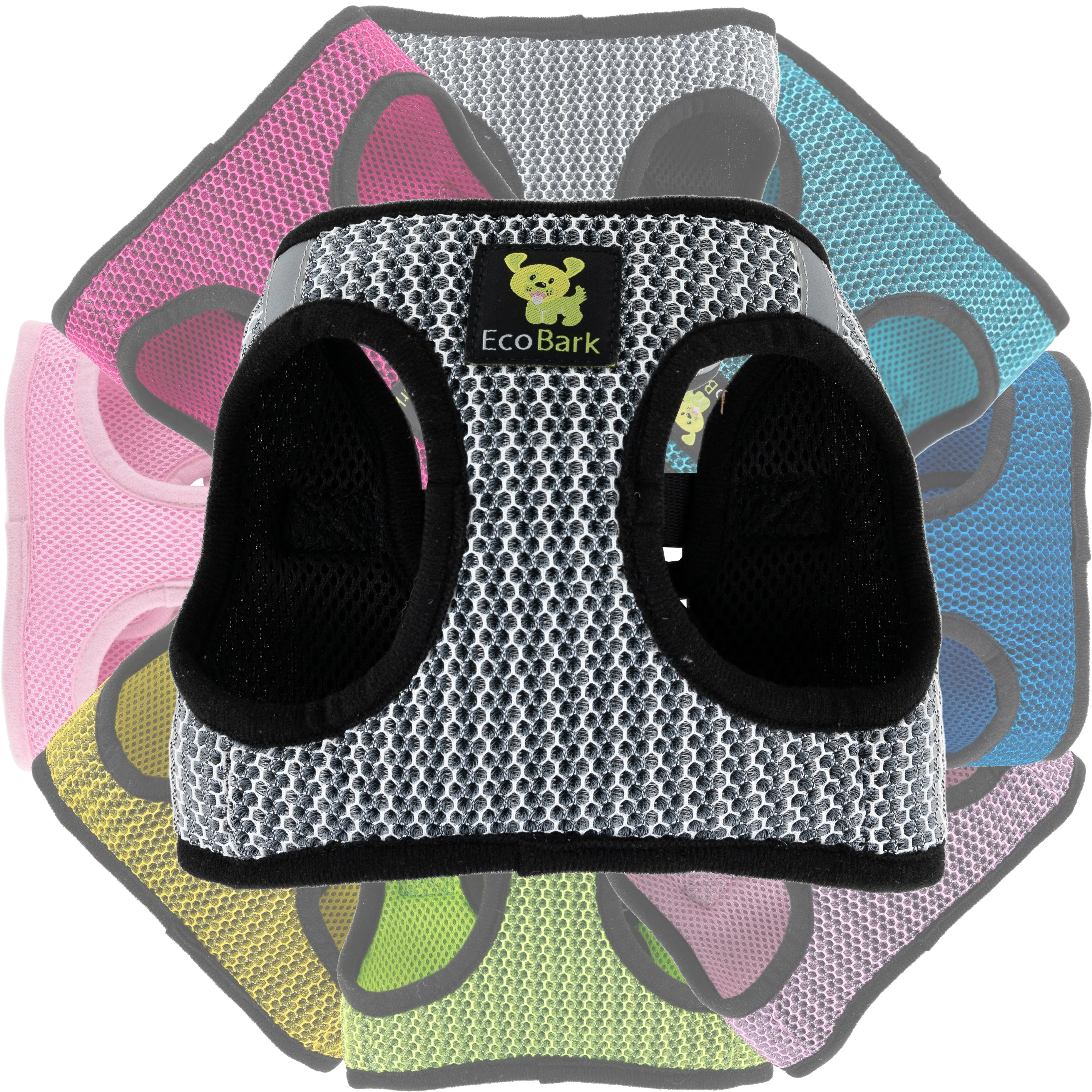 EcoBark Steel Gray Step In Dog Harness - Rapid Fastener Reflective Soft Mesh Vest Halter for Puppies and XXXS to Small Dogs - Image 7