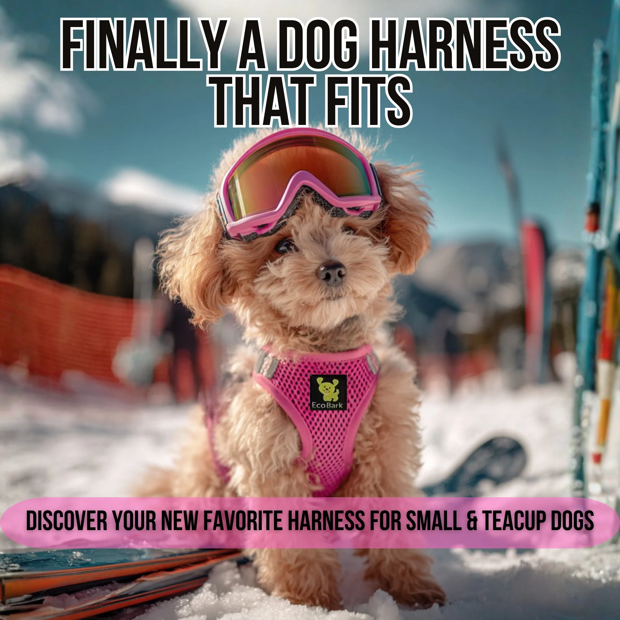 EcoBark Teacup Dog Harness - Step In Soft Mesh Reflective Dog Vest Halter for XXXS to Small Dogs and Puppies - Image 2