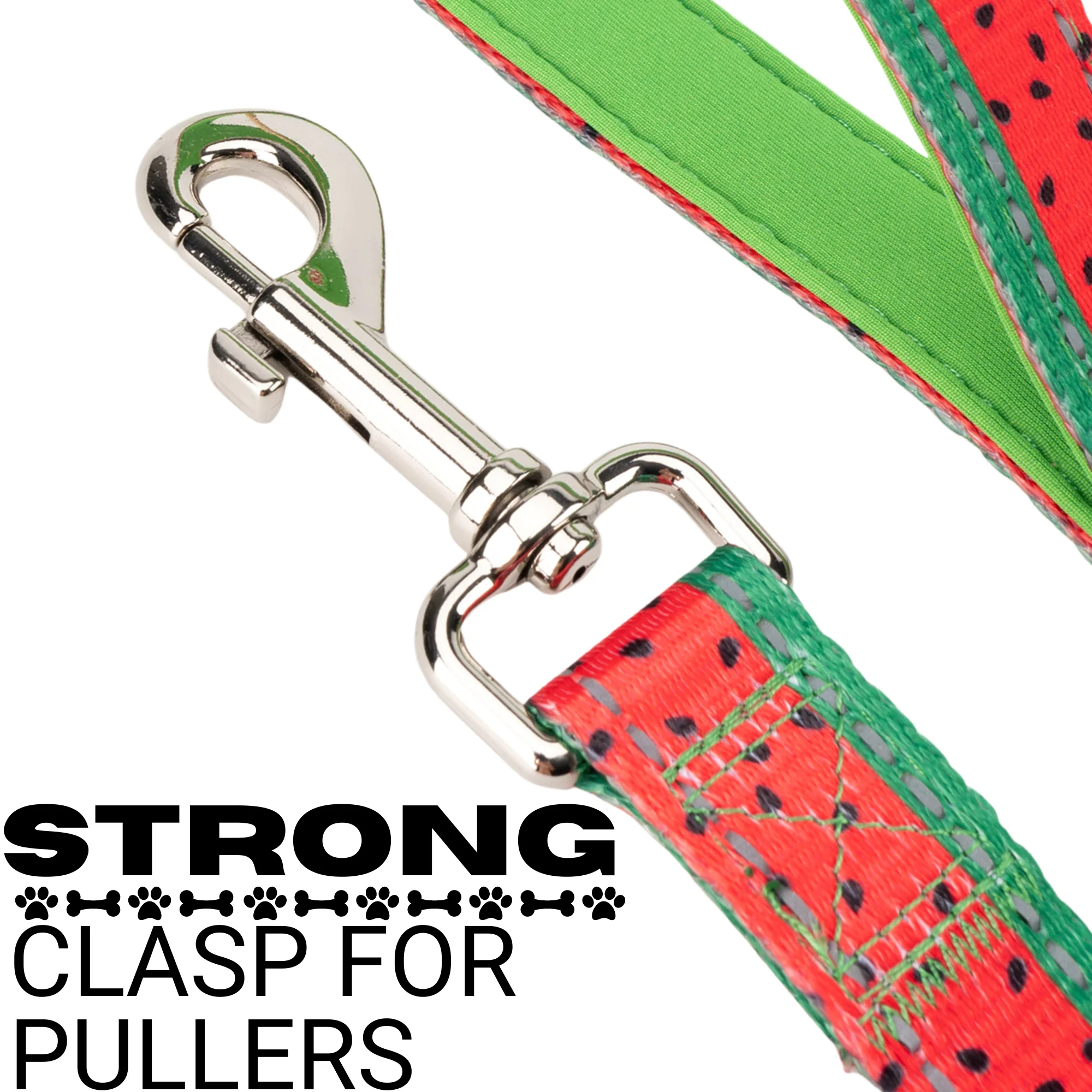 EcoBark Watermelon Dog Leash- Padded Comfort Grip Leash - 4ft, 5ft, and 6ft Leash for Small and Medium Dogs - Image 4