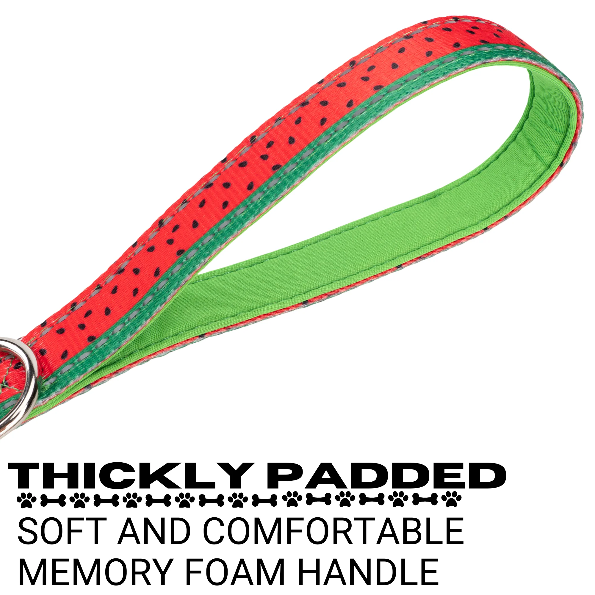 EcoBark Watermelon Dog Leash- Padded Comfort Grip Leash - 4ft, 5ft, and 6ft Leash for Small and Medium Dogs - Image 5
