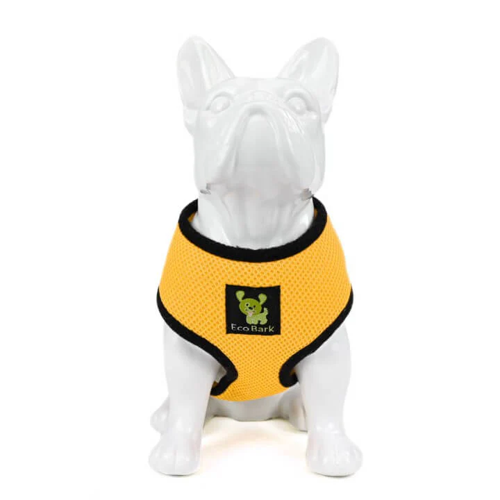 EcoBark Yellow Dog Harness - Over-the-Head Soft Mesh Dog Vest Halter for Small to Medium Dogs and Puppies - Image 2