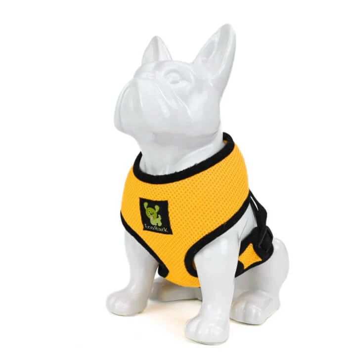 EcoBark Yellow Dog Harness - Over-the-Head Soft Mesh Dog Vest Halter for Small to Medium Dogs and Puppies - Image 3