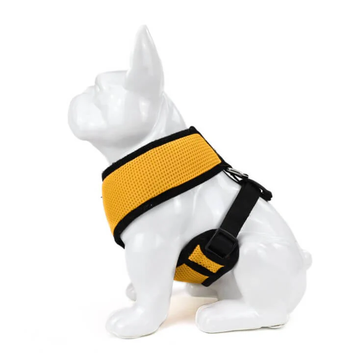 EcoBark Yellow Dog Harness - Over-the-Head Soft Mesh Dog Vest Halter for Small to Medium Dogs and Puppies - Image 4