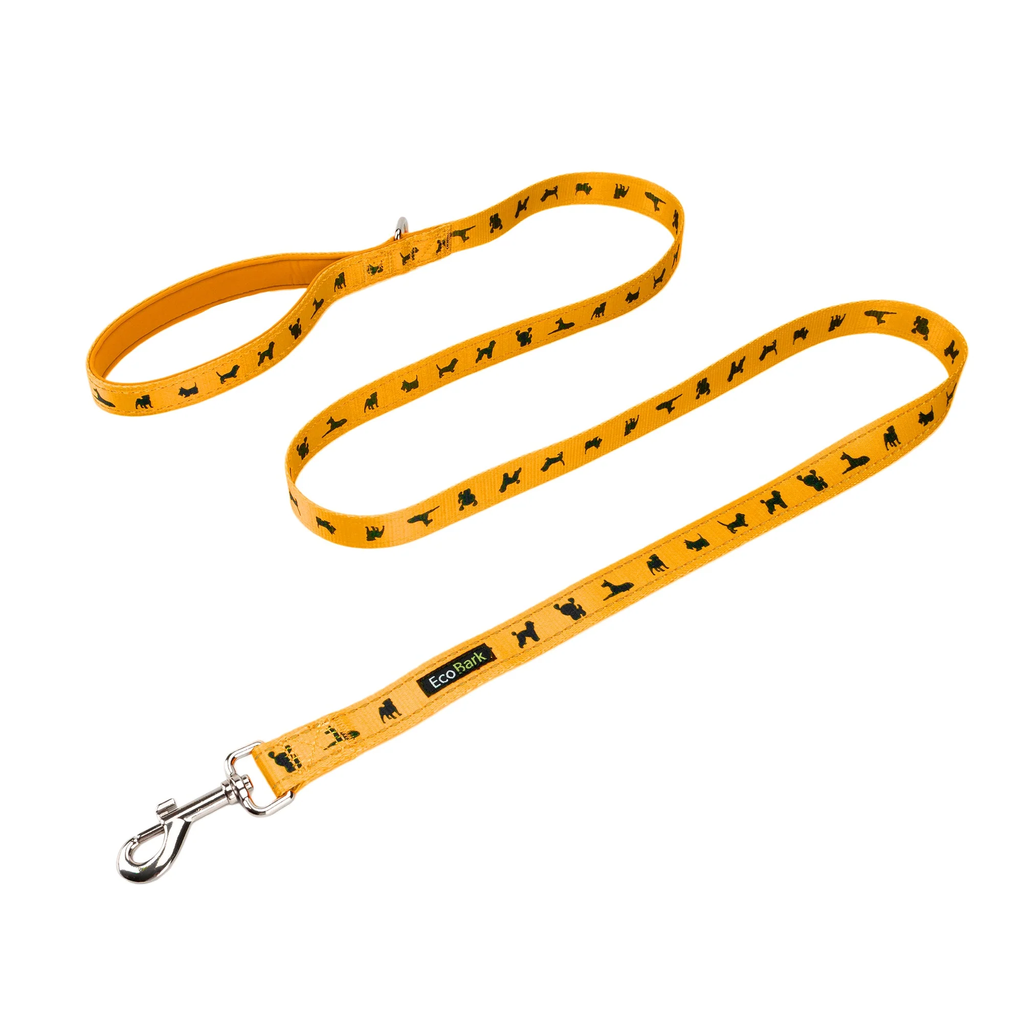 EcoBark Yellow Dog Leash- Padded Comfort Grip Padded Leash Dog Pattern - 4ft, 5ft, and 6ft Leash for Small and Medium Dogs - Image 4