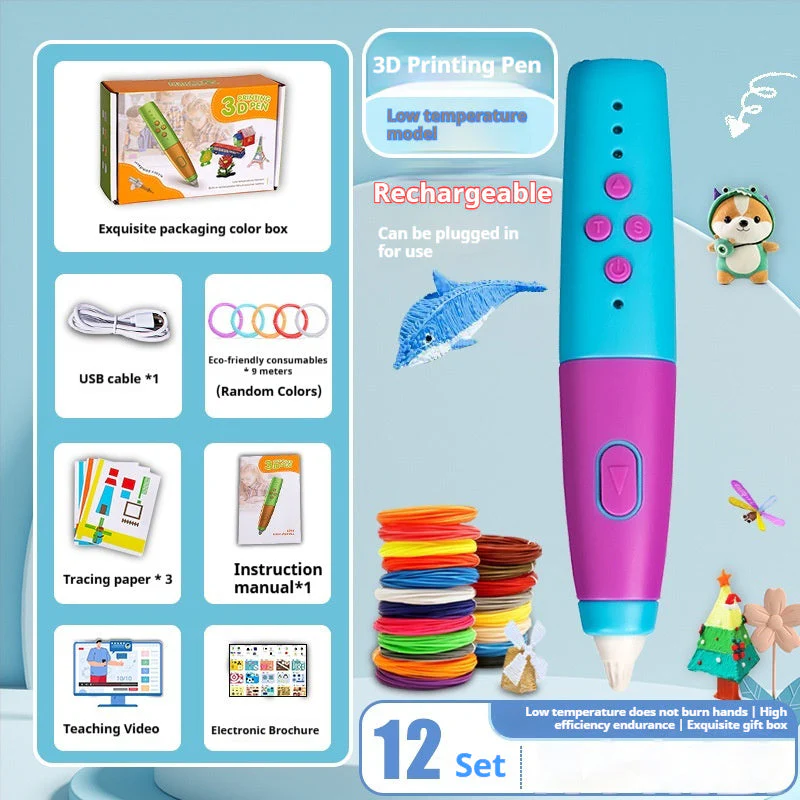 Educational 3D Printing Pen For Kids With Rechargeable Battery - Image 7