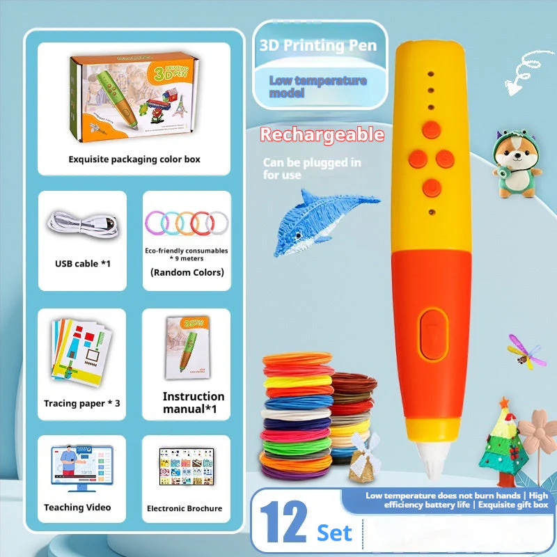 Educational 3D Printing Pen For Kids With Rechargeable Battery - Image 8