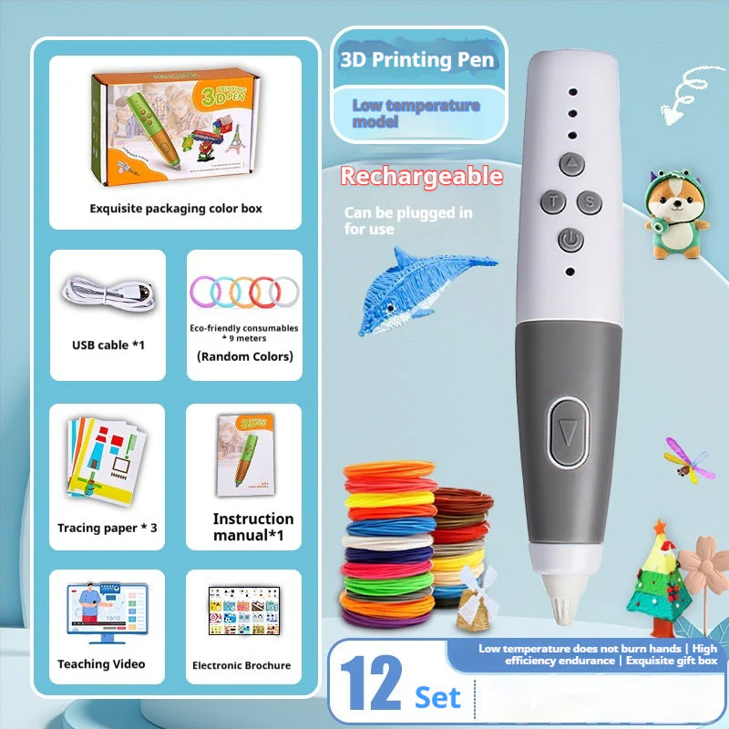Educational 3D Printing Pen For Kids With Rechargeable Battery - Image 9