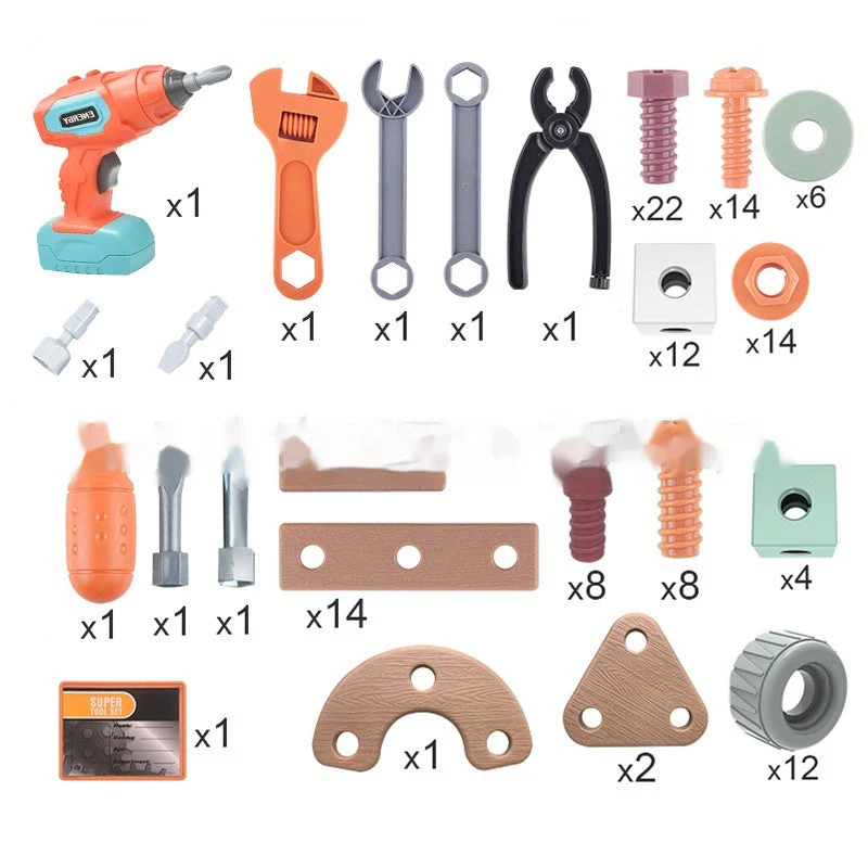 Educational Repair Assembly Playhouse Toolbox Set For Kids - Image 2