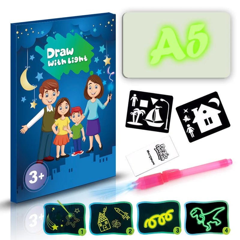 Educational Toy Drawing Pad 3D Magic 8 Light Effects Puzzle Board Sketchpad - Image 16