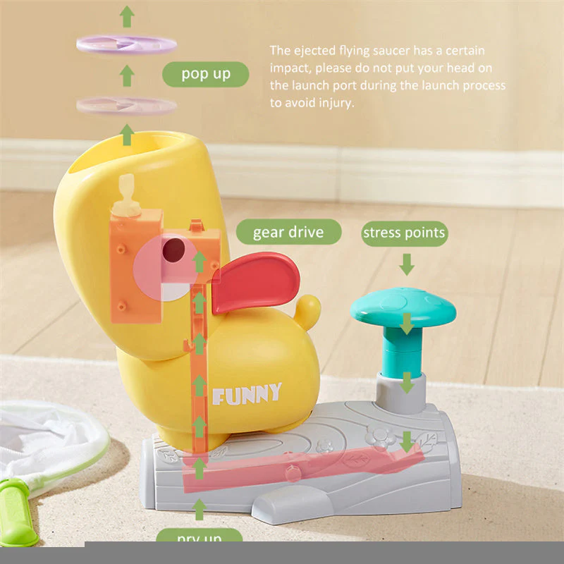 Ejection Flying Saucer Foot Stepping Launching Toy - Image 3