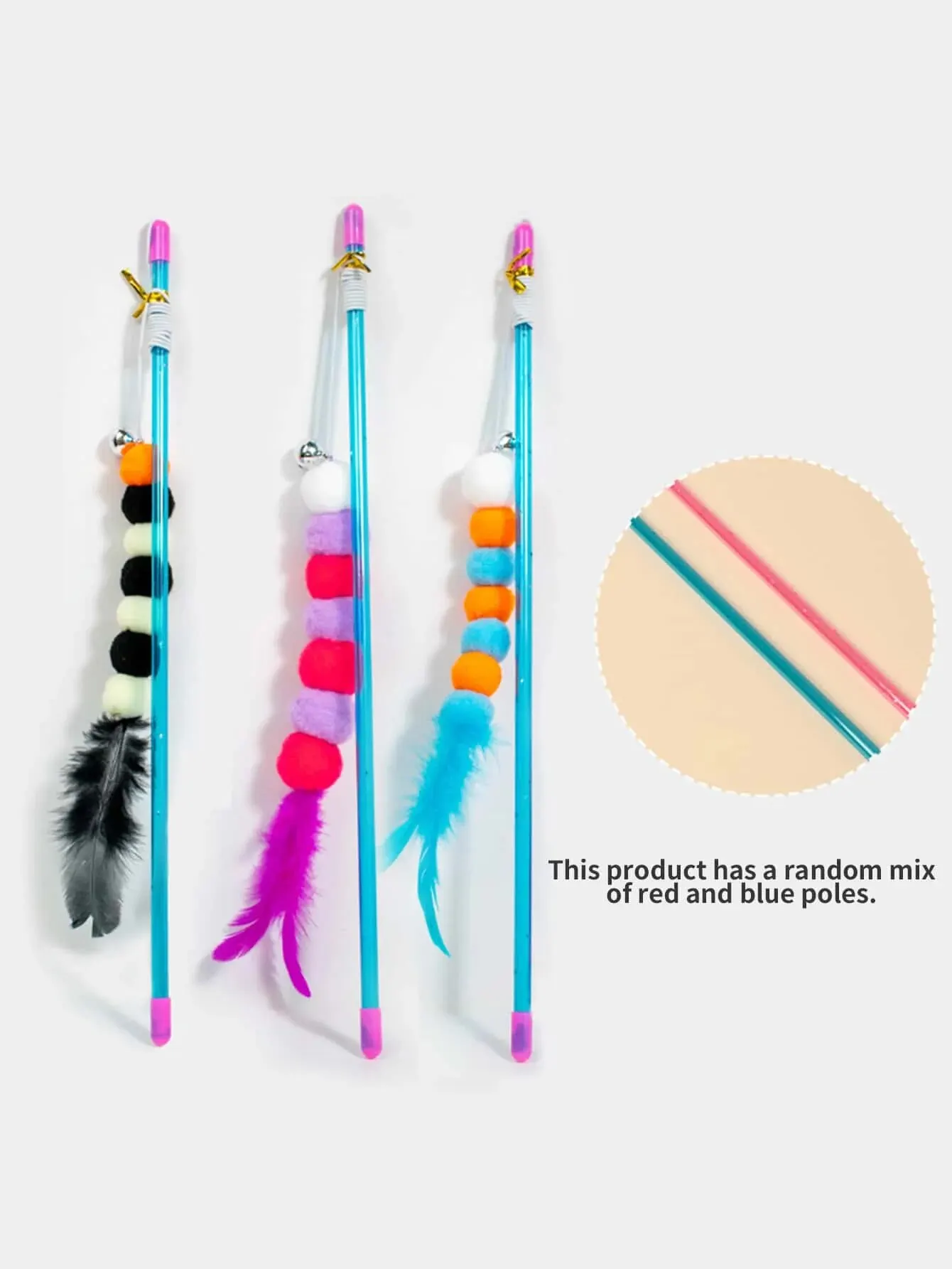 Elastic String Cat Teaser Wand with Faux Fur Bug - Image 4