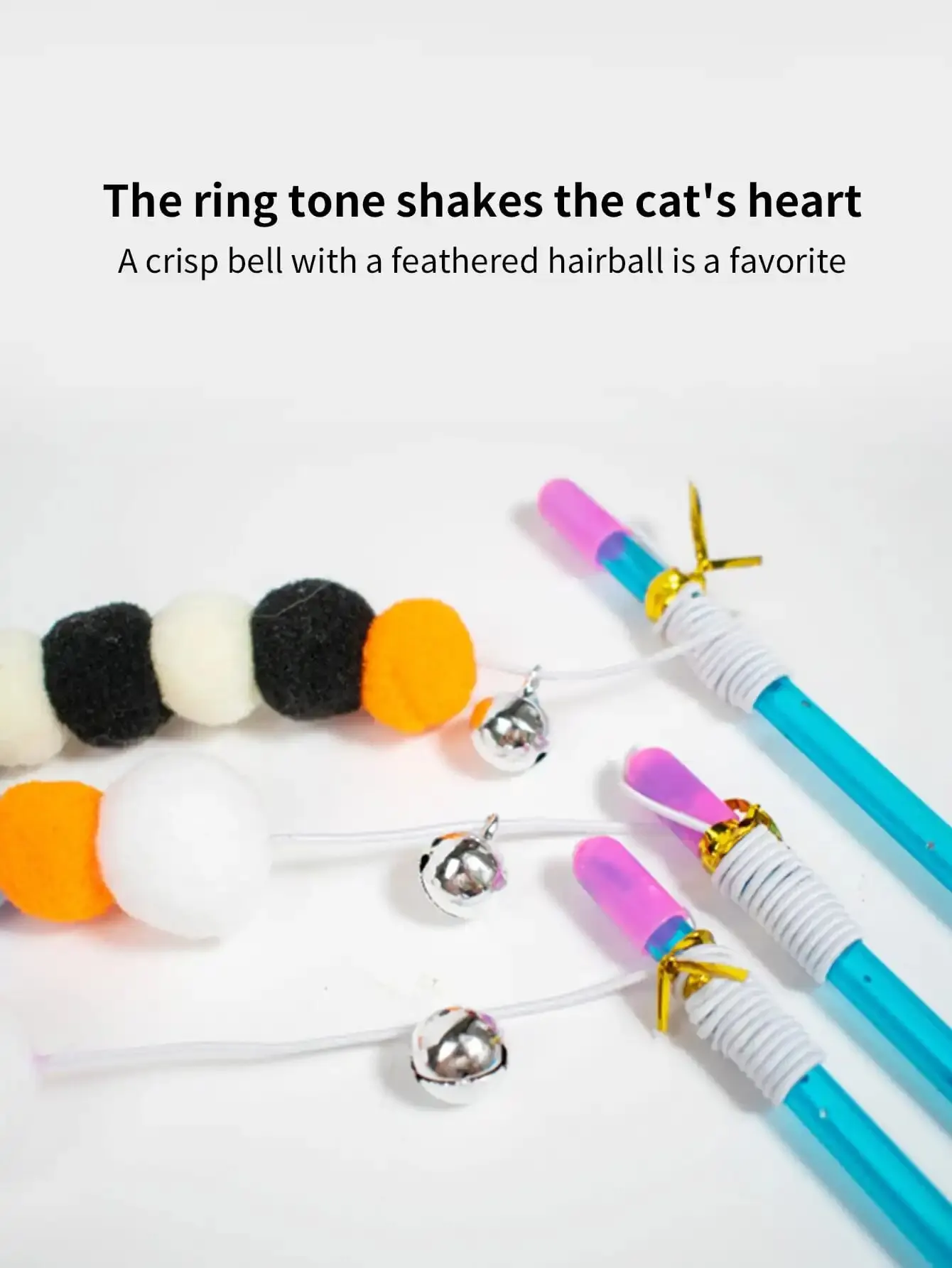 Elastic String Cat Teaser Wand with Faux Fur Bug - Image 6