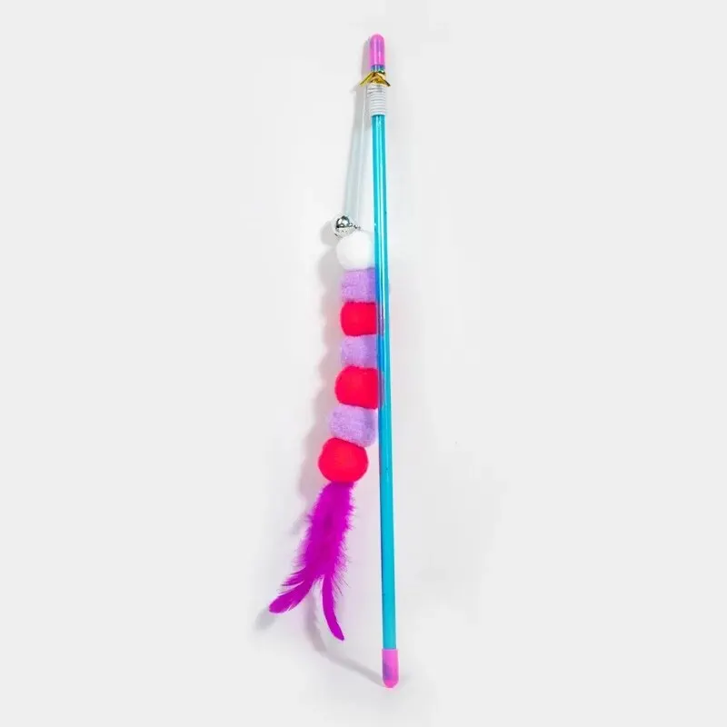 Elastic String Cat Teaser Wand with Faux Fur Bug - Image 9