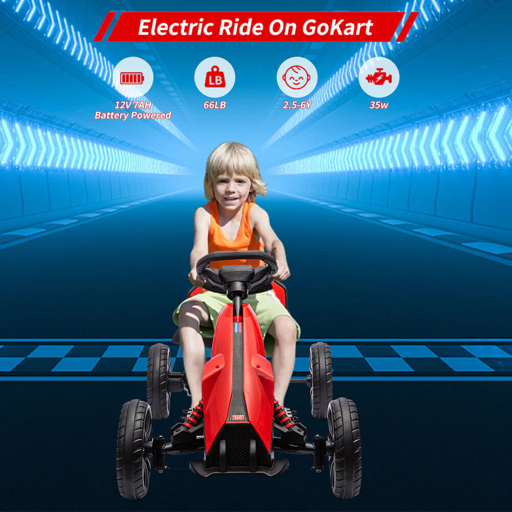 Electric 12V Drift Ride-On Kart with Adjustable Seat, 2 Speeds, and Shock Absorbers - Image 5