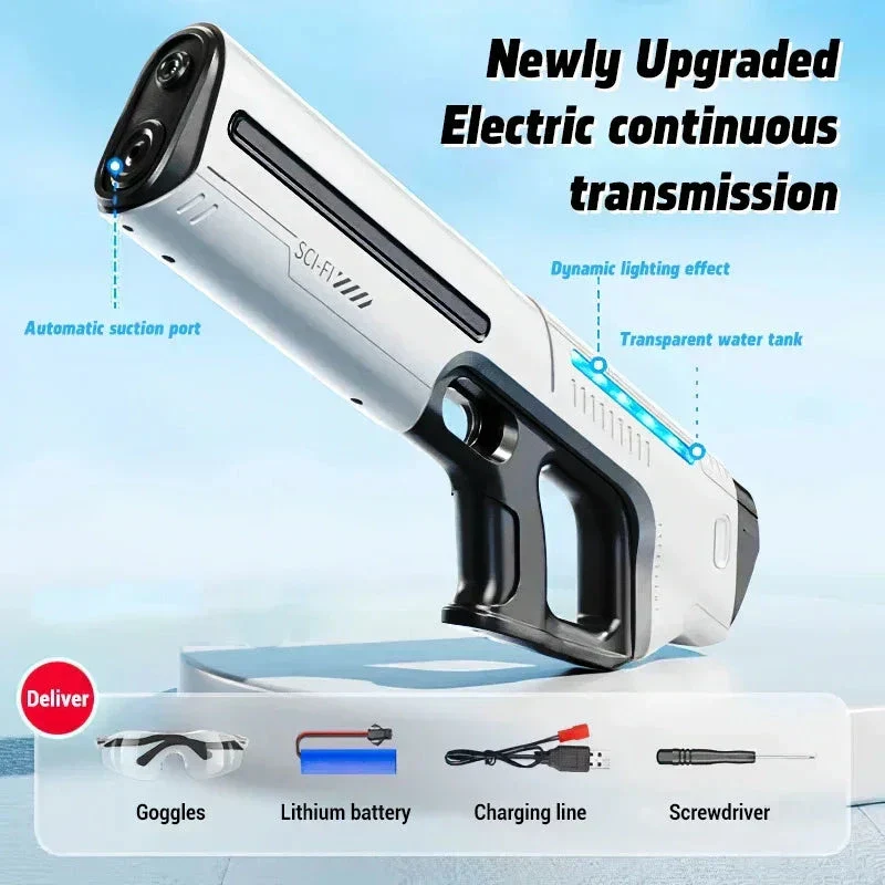 Electric Automatic Water Gun – Rechargeable High-Pressure Water Blaster for Kids & Adults, Portable Outdoor Beach Toy - Image 10