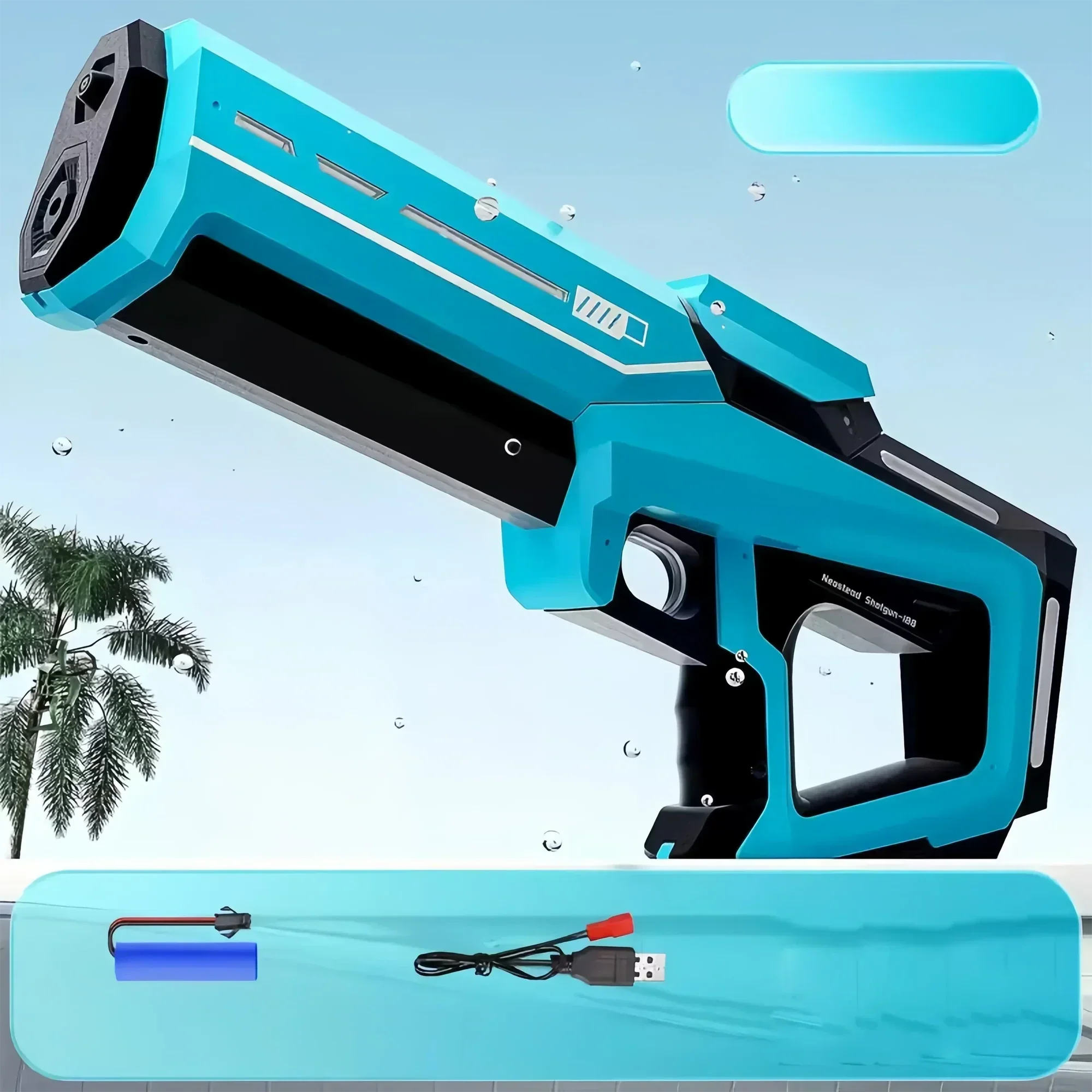 Electric Automatic Water Gun – Rechargeable High-Pressure Water Blaster for Kids & Adults, Portable Outdoor Beach Toy - Image 12