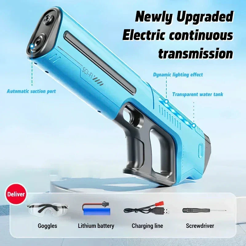 Electric Automatic Water Gun – Rechargeable High-Pressure Water Blaster for Kids & Adults, Portable Outdoor Beach Toy - Image 7