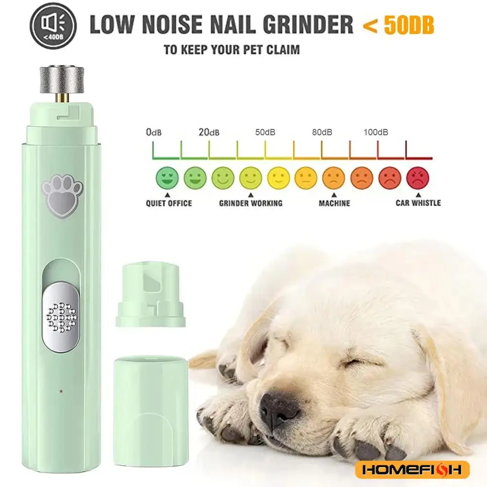 Electric Dog Nail Grinder – USB Rechargeable Pet Nail Clipper & Painless Trimmer for Small and Large Pets - Image 2
