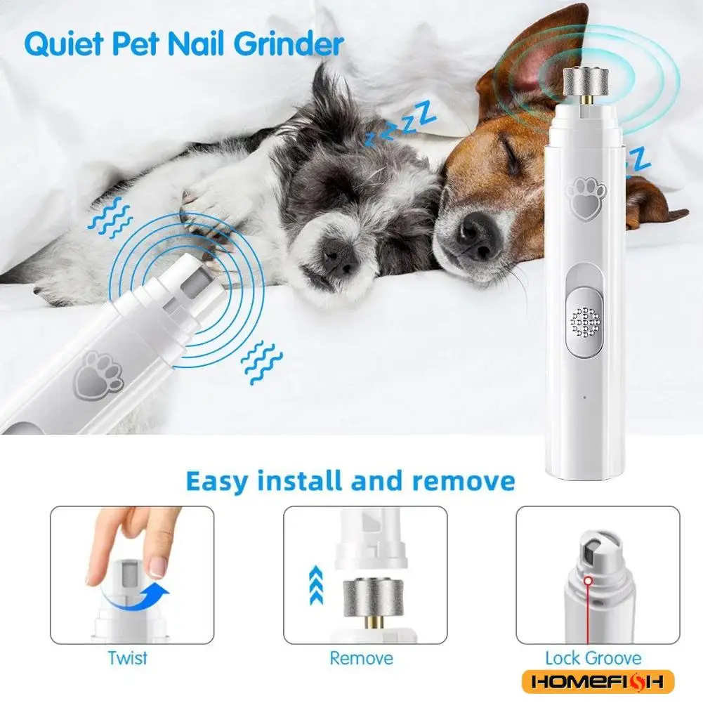 Electric Dog Nail Grinder – USB Rechargeable Pet Nail Clipper & Painless Trimmer for Small and Large Pets - Image 3