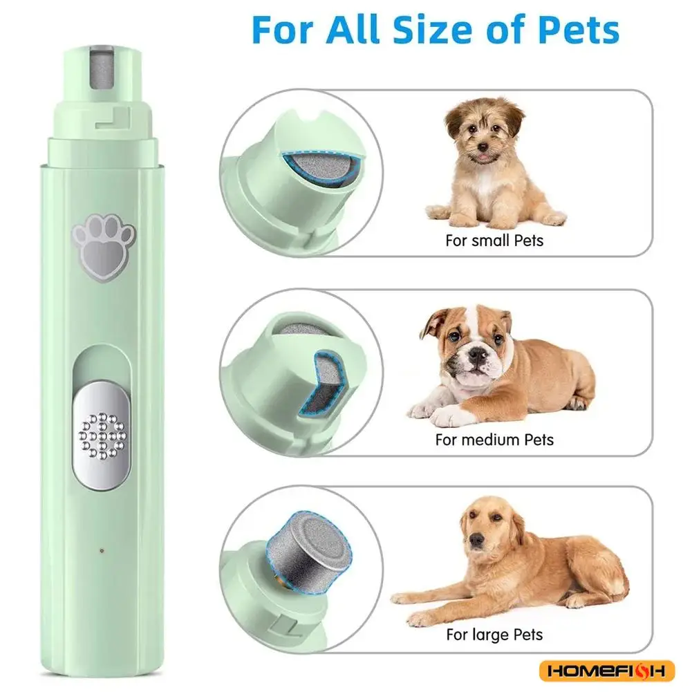 Electric Dog Nail Grinder – USB Rechargeable Pet Nail Clipper & Painless Trimmer for Small and Large Pets - Image 4
