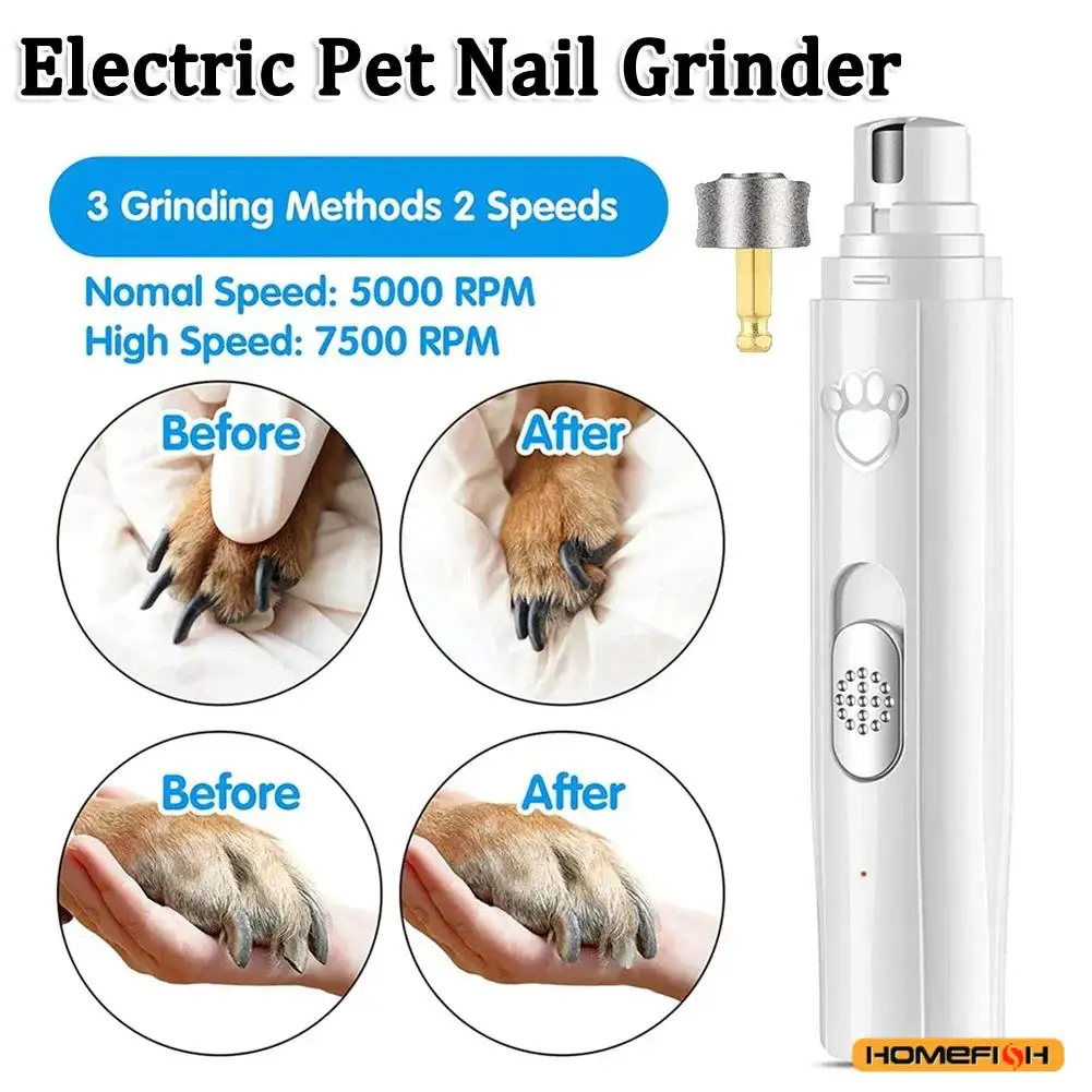 Electric Dog Nail Grinder – USB Rechargeable Pet Nail Clipper & Painless Trimmer for Small and Large Pets - Image 5