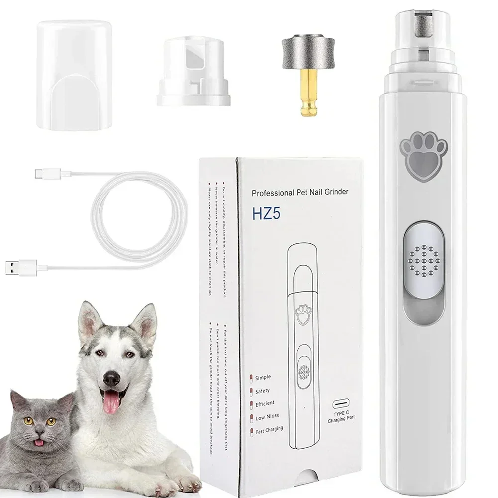 Electric Dog Nail Grinder – USB Rechargeable Pet Nail Clipper & Painless Trimmer for Small and Large Pets - Image 7