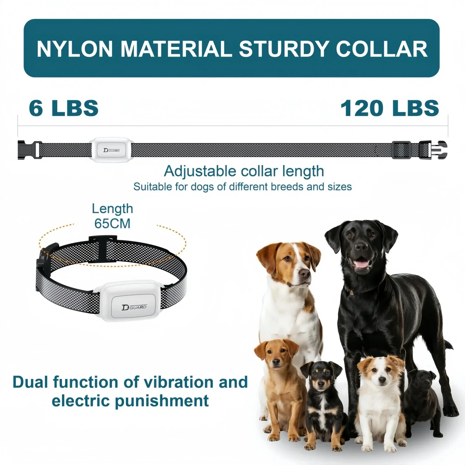 Electric Dog Training Collar Waterproof Dog Bark Collar Pet With Remote Control Rechargeable Anti Barking Device All Size Dogs - Image 2