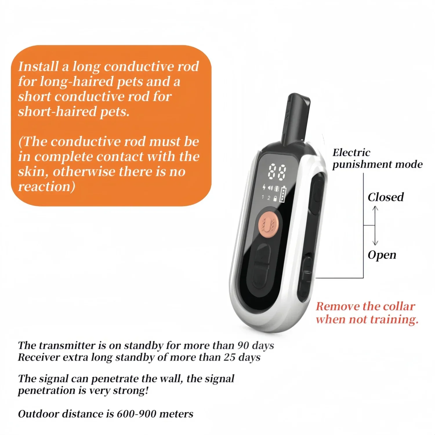Electric Dog Training Collar Waterproof Dog Bark Collar Pet With Remote Control Rechargeable Anti Barking Device All Size Dogs - Image 3