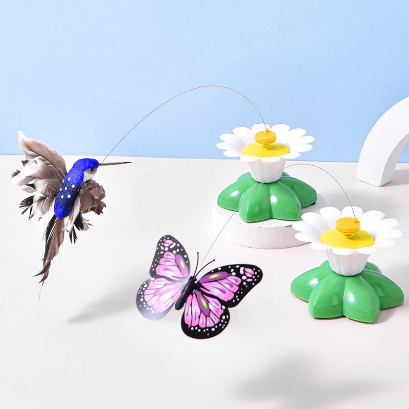 Electric Flutter-Motion Cat Toy - 360° Rotating Realistic Butterfly/Bird - Image 2