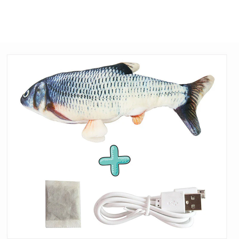 Electric Funny Cat Simulation Fish Beating Usb Jumping Cat Toy - Image 15