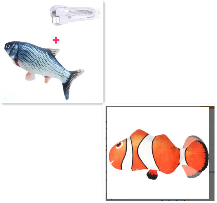 Electric Funny Cat Simulation Fish Beating Usb Jumping Cat Toy - Image 24