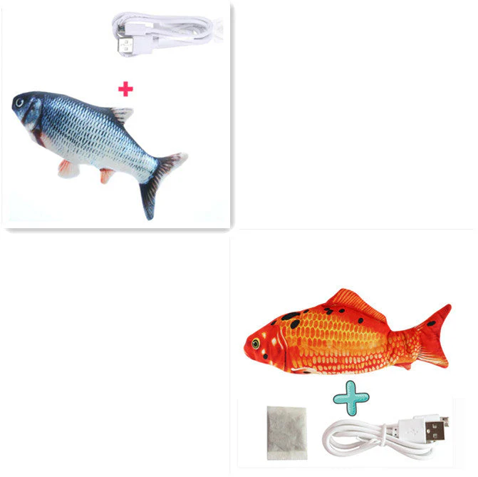 Electric Funny Cat Simulation Fish Beating Usb Jumping Cat Toy - Image 25