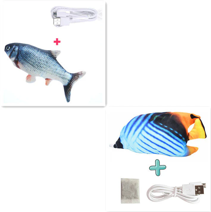 Electric Funny Cat Simulation Fish Beating Usb Jumping Cat Toy - Image 26