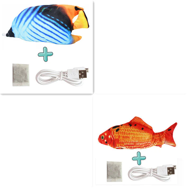 Electric Funny Cat Simulation Fish Beating Usb Jumping Cat Toy - Image 29